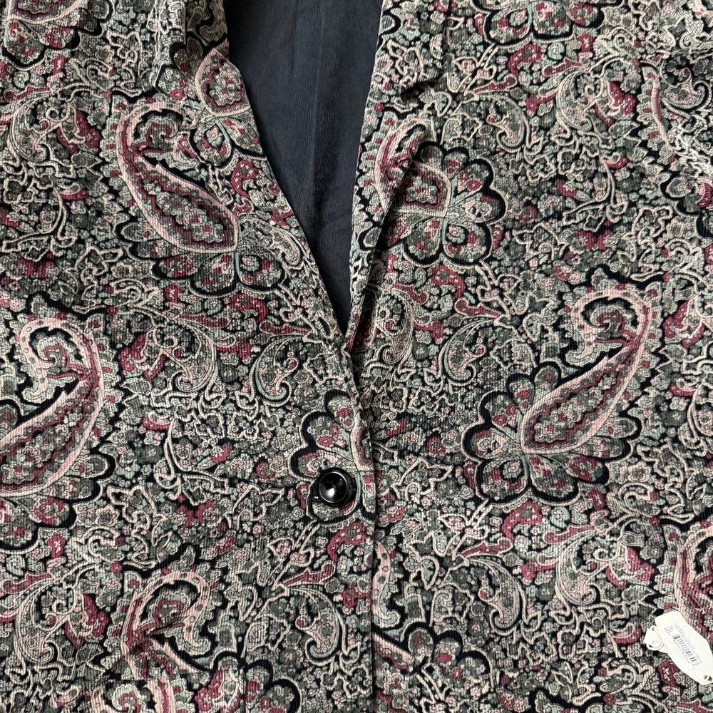 Paisley Patterned Open Front Blazer - image 7